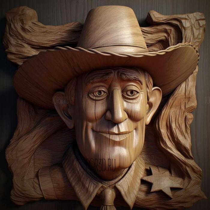 Sheriff Woody 2 stl model for CNC